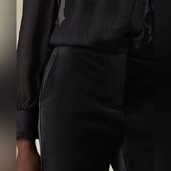 NWT J CREW Kate slim-fit pant in velvet in black - Picture 6 of 8